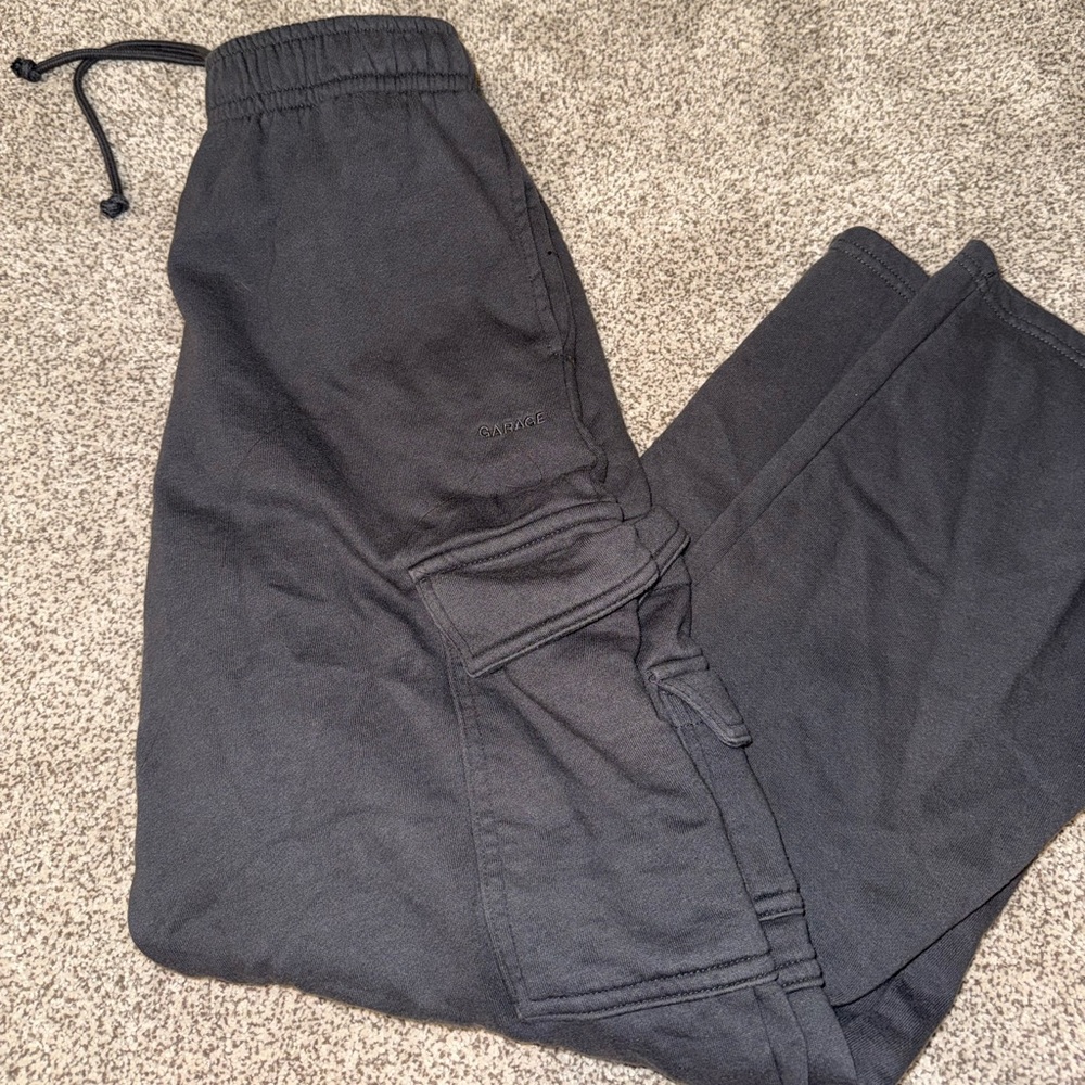 Garage Women's Grey Wide Leg Cargo Sweats